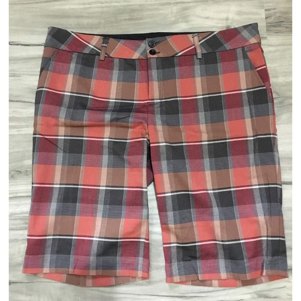 RAMPAGE CHECKER PLAID KNEE LENGTH WALKING SHORTS